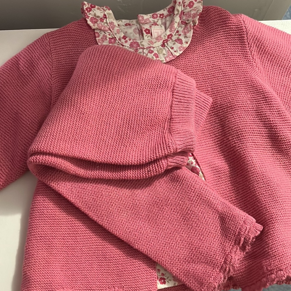 Mayoral newborn baby sweater set 3 piece outfit size 12 months - Picture 3 of 9